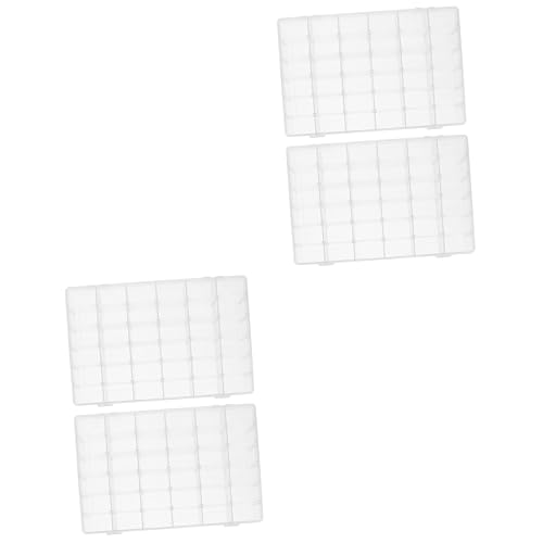 EXCEART 2 Sätze Mit 36 ​​Gittern Dekoratives Tablett Künstlicher Nagelorganisator Dekorative Tabletts Perlen Zum Basteln Strassperlen Transparent Plastik 2 Stück * 2 von EXCEART