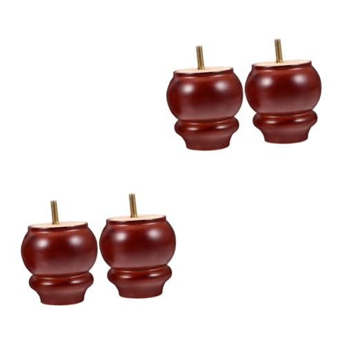 EXCEART 2 Sätze Möbelbeine Fuß Klein Tischbein Nivellierfüße Für Möbel Kurzes Möbelbein Stuhl Bordbodenschützer Seitenbein Goldbeine Für Möbel Massivholz Brown 2 Stück * 2 von EXCEART
