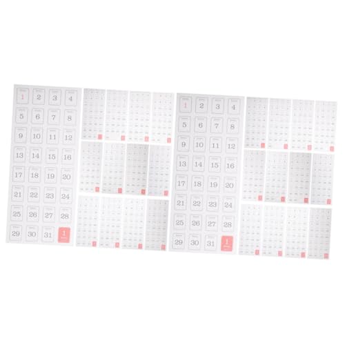EXCEART 2 Sätze Notizblock Tägliche Aufkleber Planer Datum Aufkleber Woche Aufkleber Kalenderregisterkarten Jahresaufkleber Zu Uhr Budgetaufkleber Stündlich Tag Papier 24 Blatt * 2 EXCEART 2 Sätze Notizblock Tägliche Aufkleber Planer Datum Aufkleber Woche Aufkleber Kalenderregisterkarten Jahresaufkleber Zu Uhr Budgetaufkleber Stündlich Tag Papier 24 Blatt * 2 von EXCEART
