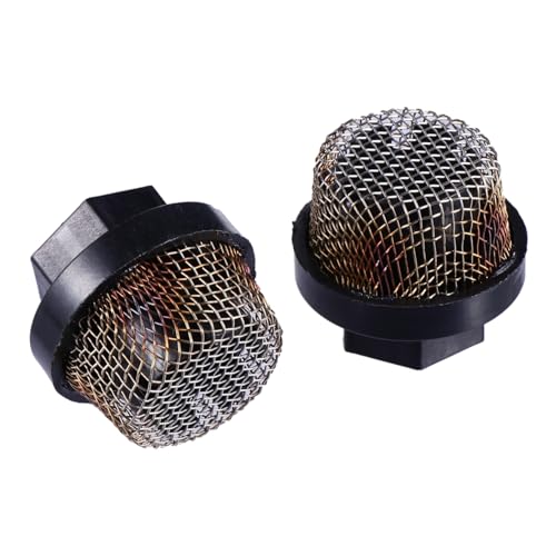 EXCEART 2 Sätze Sprühfilter Luftlos Einlasssieb Netzsieb Bildschirm Airbrush Zubehör Airbrush-zubehör Wasserfilter Schlauchmaschenfilter Fadenmaschenfilter Stahldraht Black 2 Stücke * 2 von EXCEART