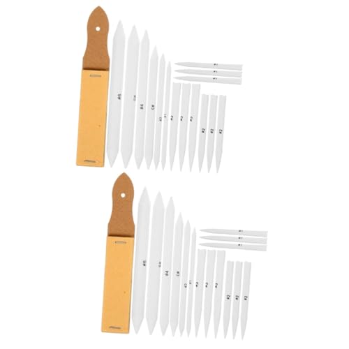 EXCEART 2 Sätze Techniken Textmarker Künstler-Mischschwammstift Pfanne Pastelle Zeichenblock Colored Pencils buntstifte Farbstift Wischlöschwerkzeug Mischstümpfe zum Zeichnen Papier Weiß von EXCEART