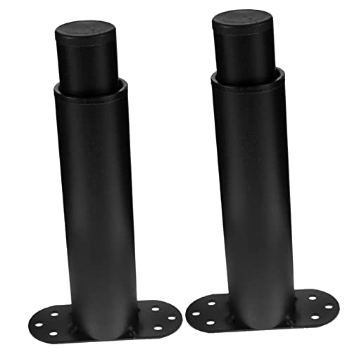 EXCEART 2 Stück Bett stützbeine Extender Bettstützbein Aufzüge Ersatz Unterstützung Bettrahmenbein aus Stahl Verstellbare Möbelbeine Bettbeine kaltgewalzter Stahl Black von EXCEART