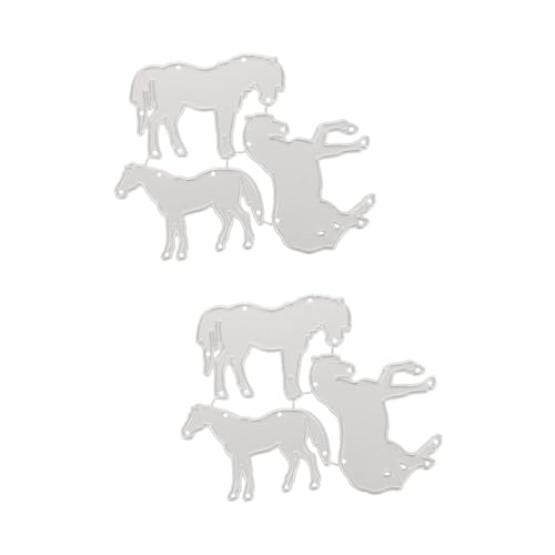 EXCEART 2 Stück DIY Metall Karbonstahl Geprägte Ätzmesserform Papierschneidemesser Form Shop Stanzmaschine Bastelstanzen Schnitte Karbonstahl Silber von EXCEART