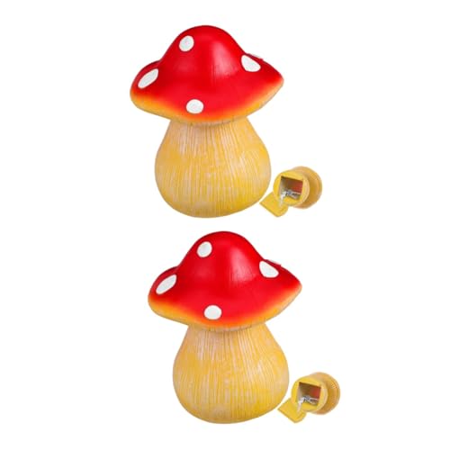 EXCEART 2 Stück Pilz gefälschte Schlüsselkasten Fälschung drinnen Schlüssel verstecken Versteck Dich sicher klein Schlüsselversteck für den Garten versteckter Schlüsselhalter Harz von EXCEART