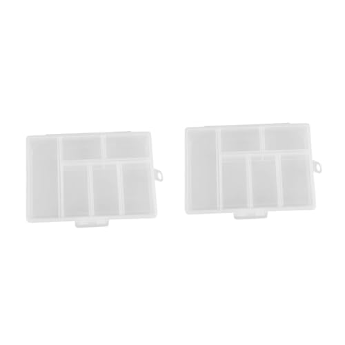 EXCEART 2 Stück Schubladen-Organizer personalisiert Karte Tablett Stand perlenkasten aufbewahrung für schmuck schmuck-aufbewahrung tragbarer Organizer Gitter Fall Plastik Transparent von EXCEART