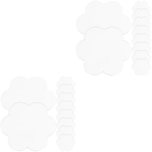 EXCEART 20 STK Blumenartige Ölgemäldetafel Kinderleinwände Zum Bemalen Skizzenblock Aus Baumwolle Ölfarbentafel Vorgezeichnete Leinwand Zum Bemalen Planke Zeichenbrett Muster Weiß Student von EXCEART