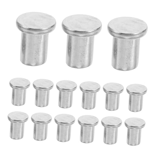 EXCEART 20 Stück Flachkopf Nieten für DIY Handwerk Robuste Metallnieten für Holz und Leder Solide Rostfreie Vollnieten Einfache Montage Langlebiges Befestigungsmaterial für Bastelprojekte von EXCEART