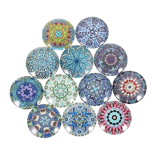EXCEART 20 Stück Glasfleck wohnungseinrichtung wohnungsdeko Decor wohnraumdeko DIY-Schmuck Schmuckzubehör Edelstein-Aufkleber Flecken Glas-Patch-Aufkleber Cabochons mit Flacher Rückseite von EXCEART