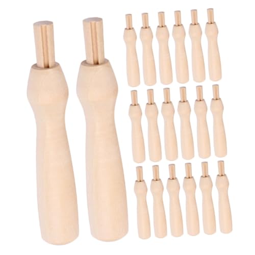 EXCEART 20 Stück Teiliges Set Filznadelhalter aus Holz Ergonomischer Wollfilzgriff Langlebiger Nadelfilz Handgriff für DIY Filzprojekte Komfortabler Poking Tool für Zuhause Studio und von EXCEART