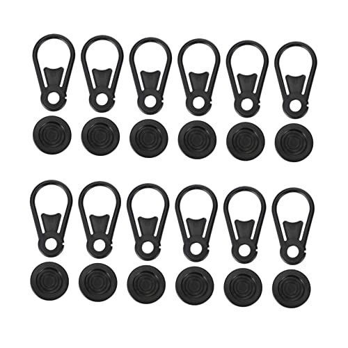 EXCEART 20 Stück Zeltclip Clips Plane Für Camping Zeltklemme Outdoor-Zelt-Clip Zelt-windschutzklemme Black Plastik von EXCEART