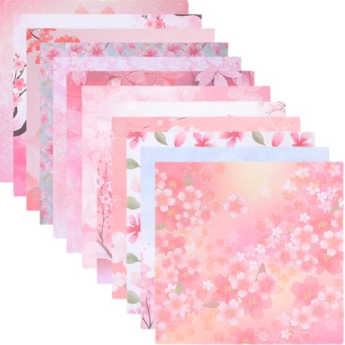 EXCEART Origami Papier 200 Stück Japanisches Origami Papiers Doppelseitiges Quadratisches Sakura-Blatt Kirschblüten-Sammelalbum Quilling EXCEART Origami Papier 200 Stück Japanisches Origami Papiers Doppelseitiges Quadratisches Sakura-Blatt Kirschblüten-Sammelalbum Quilling von EXCEART
