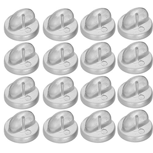 EXCEART 200 Stücke Anstecker Verschluss Gummi Pin Rücken Schmetterling Kupplung Krawatte Reißzwecken Brosche Lünette Rohlinge Basis Anstecknadel für Basteln DIY Schmuckherstellung von EXCEART