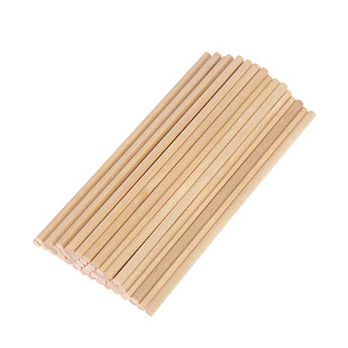 200Pcs Holzdübelstangen Runde Handwerk Holzstäbchen Kuchen Pop Sticks für Holzbearbeitung DIY BAU Modellprojekte (15 X 0 5 cm) von EXCEART