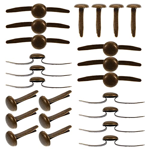 EXCEART 200pcs Mini Brads Vintage Craft Fasteners Iron Brads Befestigungen für Papier Handwerk Stanzen Scrapbooking DIY Tool Bronze von EXCEART