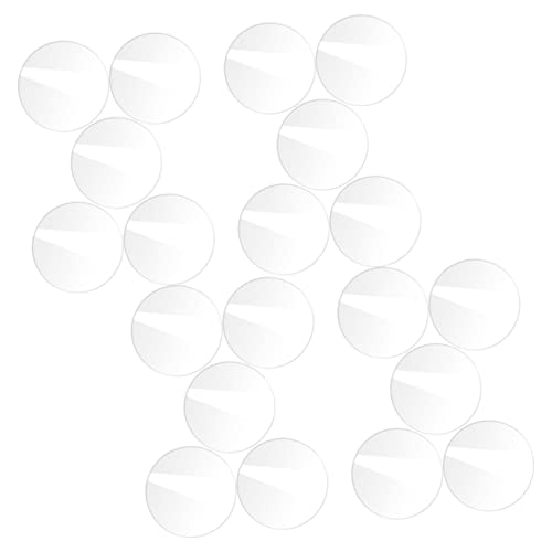 EXCEART Acrylplatten-Set 20 Stück Runde Acrylrohlinge Acrylglasplatten Runde Acrylplatten Für Handgefertigte Kunst von EXCEART