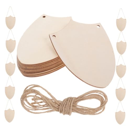 EXCEART 20stücke Holzschild Natur Mittelalter Ritter DIY-holzhandwerk Ritterpartygeschenke Leere Holzschilde Für Basteln Holzschildausschnitt Ritterpartydekorationen von EXCEART