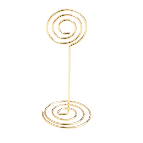 EXCEART 24pc Runde Tisch Anzahl Foto Für Hochzeit Metall Menü Clips Spirale Basis von EXCEART