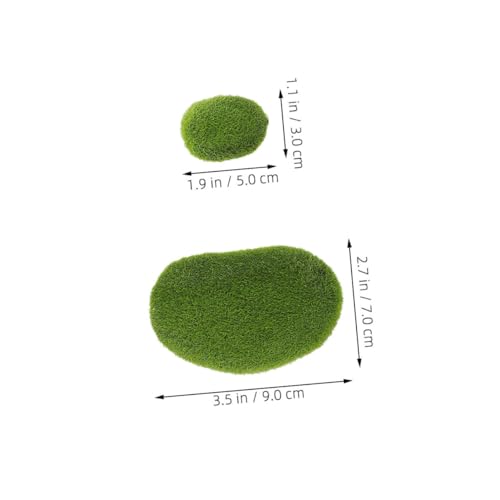 EXCEART 25 Stück Künstliche Mooskugeln Grün Dekorative Moossteine Für Feengärten Blumenarrangements und DIY Basteln Innen Außen Pflegefrei von EXCEART