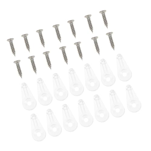 EXCEART 25 Stück Teiliges Transparente Kunststoff Glasclips mit Schrauben Glas und Kunststoffplattenhalter Vielseitig für Badezimmer Schränke Vitrinen und Büroanwendungen Geeignet von EXCEART