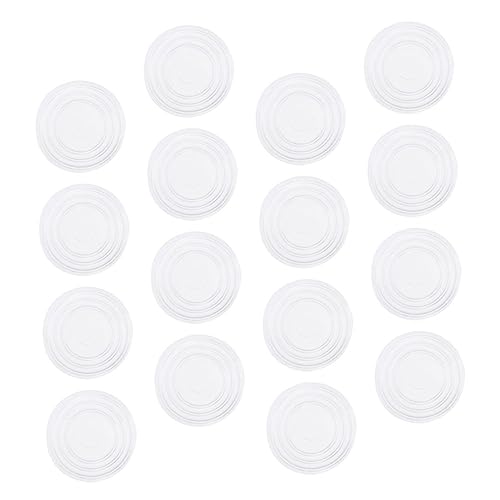 EXCEART 250 Stück Tischset aus Glas Stoßstangen Pads Tischunterlage Essen Teetischplatten aus Gummi Tischplatten-Abstandshalter aus Glas teatable Stoßstange aus Glas Kunststoff Transparent von EXCEART