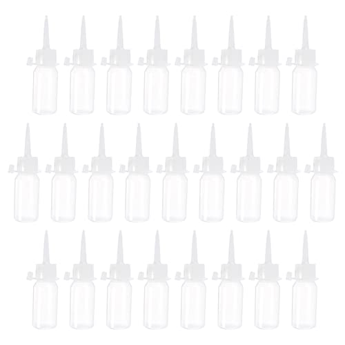 EXCEART 25St Dosierflasche klare Squeeze-Flaschen Mini nähmaschine tatsächl Nähnadelmaschine Öl-Quetschflasche Ölhalter Haustier Ölregal Flasche drücken flüssiger Kleber von EXCEART