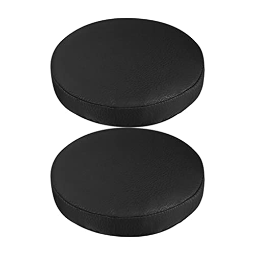 EXCEART 2Pcs Leder Stuhl Sitzbezüge Runde Hocker Deckt wasserdichte Sitzkissen Stuhl Schutzhülle Hause Büro Restaurant Bibliothek Büro Stuhl Protector Cover Schutzhülle Schwarz 30Cm von EXCEART