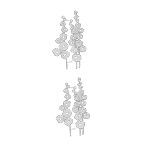 EXCEART 2St DIY Papierschneidekarte Album Schrottbuch Scrapbooking Cutter messser pauspapier für Schnittmuster dekorative Prägeschablone DIY stanzformen Kohlenstoffstahl Silver von EXCEART