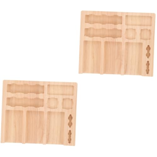 EXCEART 2St Diamant-Maltablett Kunst Diamant-Sets Diamantbehälter Tabletts ablage tablett werkzeugkästen werkzwugkoffer werzeugkasten Bildablage-Organizer Tablett für Diamanten Holz von EXCEART