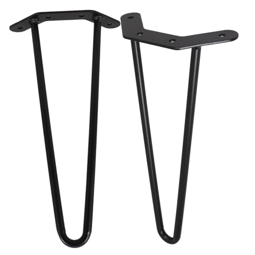 EXCEART 2Stücke Haarnadel Tischbeine Metall Verschleißfest für Couchtische Schreibtische und Tv Klappbare Möbelbeine für DIY Projekte von EXCEART