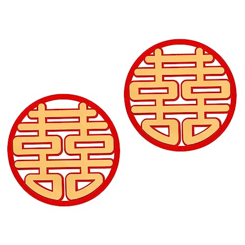 EXCEART 2stücke Chinesische Hochzeitsdekorationen Doppeltes Glück Aufkleber Stoff Papierschnitt Aufkleber Glücksaufkleber Papierschnitt Hochzeitsdeko EXCEART 2stücke Chinesische Hochzeitsdekorationen Doppeltes Glück Aufkleber Stoff Papierschnitt Aufkleber Glücksaufkleber Papierschnitt Hochzeitsdeko von EXCEART