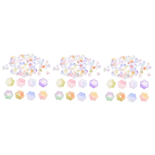 EXCEART 3 Sätze Glockenblumenperlen Perlen Für Die Herstellung Von Armbändern Buchstabenperlen Glockenperlen Charms-perlen Gemischte Perlen Süße Perlen Perlen-kit Glas 100 Stück * 3 von EXCEART