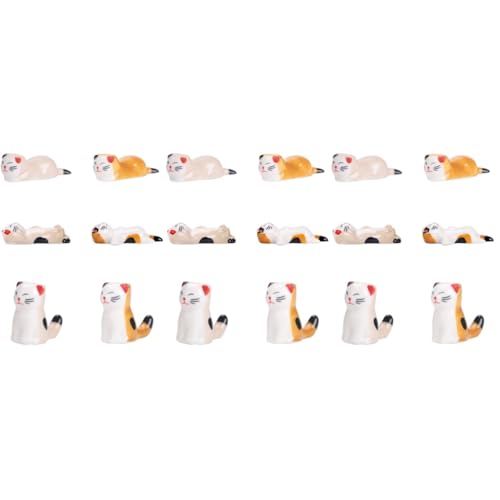 EXCEART 3 Sätze Katzen-essstäbchen-ständer Essstäbchen Ruhen Löffelhalter Tabletts Tür Zange Esslöffel Vorlegelöffel Essstäbchenablage Als Dekoration Essstäbchen Steht Keramik 6 Stück * 3 von EXCEART