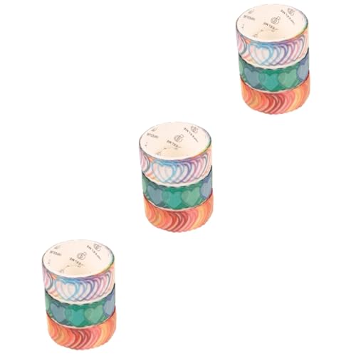 EXCEART 3 Sätze Klebebandaufkleber Transparent Reisenotizbuch Notizen Schrott Journal -notizbuch Punkt Doppelseitiges Klebeband Notizbuch DIY Washi Tape Bastelband Papier 3 Rollen * 3 von EXCEART
