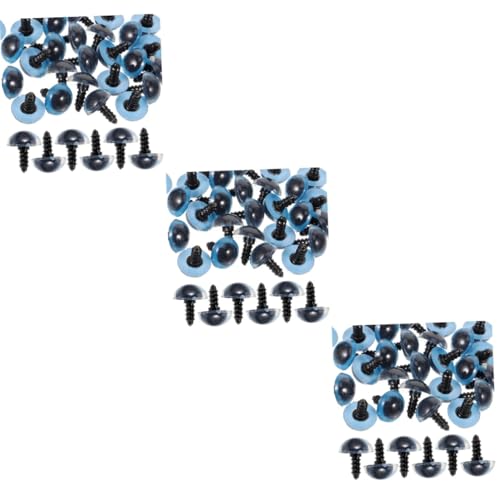 EXCEART 3 Sätze Stofftierpuppe Plastikspielzeug Augenzubehör Farbige Transparente Augen Puppenaugen Bastelaugen Große Wackelaugen Selbstklebende Wackelaugen Blau 50 Paare * 3 von EXCEART