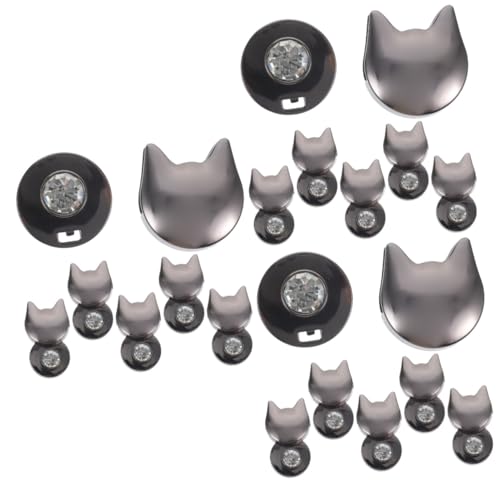 EXCEART 3 Sätze Taschenschlösser in Katzenform Dekorative Katzenschlösser Handtaschenschlösser Schloss in Katzenform Ersatz-taschenschlösser Drehschlösser Zinklegierung Black 6 Stück * 3 von EXCEART