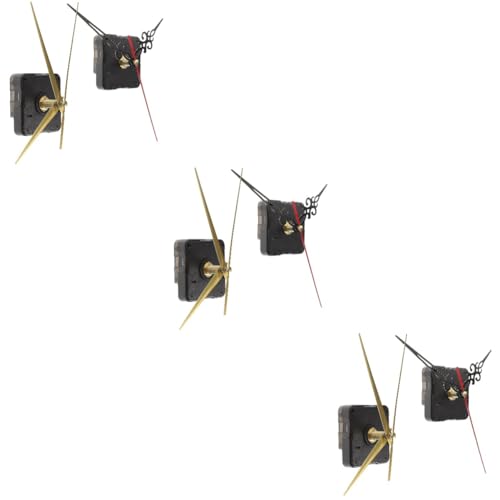 EXCEART 3 Sätze lautloses Uhrwerk Ersatz Mechanismus Uhr-Kit Mechanismen Bausätze Bausatz Uhrwerk Uhr Reparatur Teile selber Machen Uhrwerkteile selber Bauen Plastik Black von EXCEART