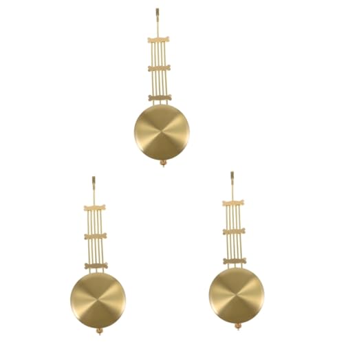 EXCEART 3 Stück Goldfarbener für Wanduhren Ersatzpendel für DIY Präzise Zeitmessung Elegantes Design für Uhrmacher Dekorationsprojekte EXCEART 3 Stück Goldfarbener für Wanduhren Ersatzpendel für DIY Präzise Zeitmessung Elegantes Design für Uhrmacher Dekorationsprojekte von EXCEART