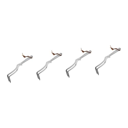 EXCEART 3 Stück Kleiner Rechen Gartenarbeit Gartenwerkzeug Metall Rechen Handliches Werkzeug Zweizinkenrechen Mini Handrechen Picker Gartengeräte kleine Rechen für Gartenbeete Griff Rechen von EXCEART