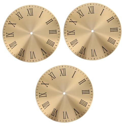 EXCEART 3 Stück Metallisches Uhrendial Ersatzteil für Wanduhren Runder DIY Ziffernblatt mit Elegantem Römischen Design Einfache Installation Zubehör für Wanduhren EXCEART 3 Stück Metallisches Uhrendial Ersatzteil für Wanduhren Runder DIY Ziffernblatt mit Elegantem Römischen Design Einfache Installation Zubehör für Wanduhren von EXCEART
