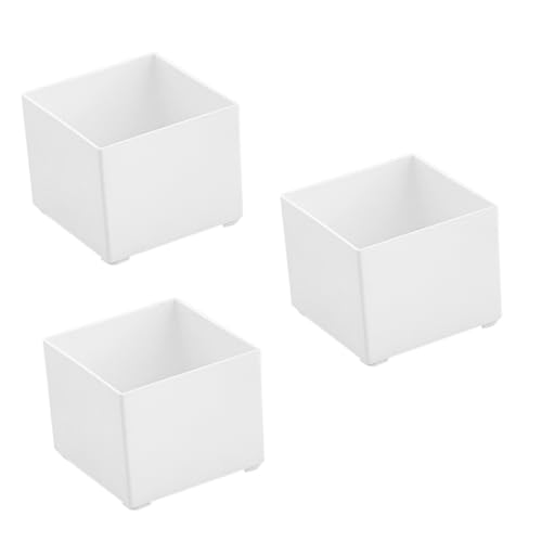 EXCEART 3 Stück Sammelalbum-Aufbewahrungsbox saklama kabı Storage Boxes Schreibtisch-Zubehör aufbewahrungsschrã¤nke gefüttert Büro Notizzettelhalter Behälter für Memo-Papiere Plastik Weiß von EXCEART