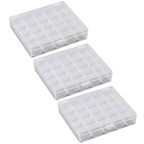 EXCEART 3 Stück Spulenbox transparent Nähspulenbox Nähspulenbox Nähspulenbox aus Kunststoff Aufbewahrungsbox für Garn Schublade Nähmaschine von EXCEART