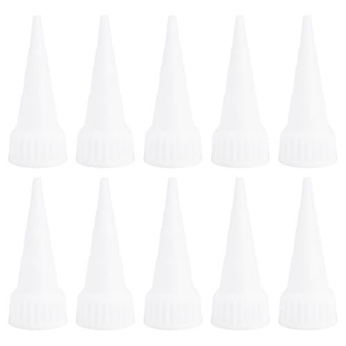 EXCEART 30 StüCk ApplikatordüSe FüR 100 Ml Kleber DüSenspitze Und Klebespitzenkappen Aus Hochwertigem Kunststoff Ideal FüR PräZises Kleben in Weiß von EXCEART