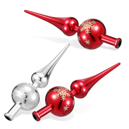 EXCEART 3st Kunststoff-kürbisbaum-spitzenstern Christbaumspitze Aus Mundgeblasenem Glas Funkelnde Baumspitze Urlaub Baumspitze Christbaum Spitze Metalldekor Plastik Kunsthandwerk Jahrgang von EXCEART