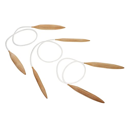 EXCEART 3stücke Teiliges Stricknadeln Aus Holz Jumbo Strickwerkzeuge Für Dicke Wolle Für -projekte Und Anfänger Einfach Zu Bedienen Rutschfester Griff Für Angenehmes Stricken von EXCEART