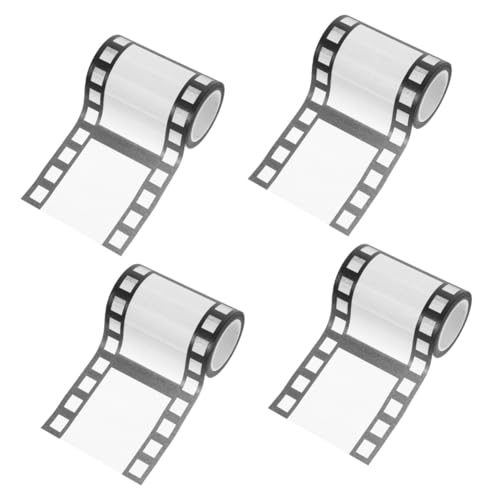 EXCEART 4 Rollen Filmband Klebestreifenrolle doppelseitiges Klebeband basteln Aufkleberband süßes Band Packband klar dünnes Papierband Scrapbook-Klebeband selber Machen Bastelband Black EXCEART 4 Rollen Filmband Klebestreifenrolle doppelseitiges Klebeband basteln Aufkleberband süßes Band Packband klar dünnes Papierband Scrapbook-Klebeband selber Machen Bastelband Black von EXCEART