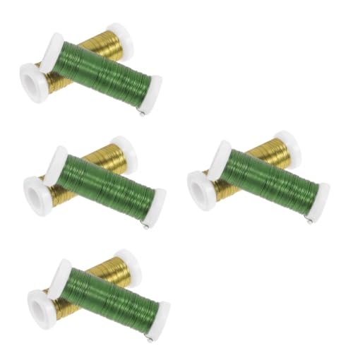 EXCEART 4 Sätze Filigranes Kunsthandwerk Blumenklebeband Blumenstamm Fälschung Zinn Netz Künstliche Blüten Artificial Flower DIY Blumendrähte Eiserner Blumenstiel Eisendraht 2 Rollen * 4 von EXCEART