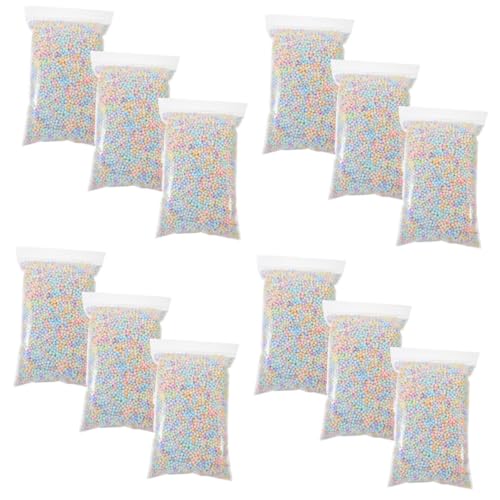 EXCEART 4 Sätze Mini Rund Blumenschaum Kleine Schaumperlen Schaum Bunt Matratzenschaum Topper Schaumstoffgrube 3 Packungen * 4 von EXCEART