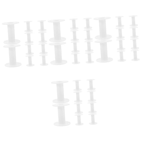 EXCEART 4 Sätze Spulenwickel Bastelspulen Topper Held Wickler Nähzubehör Elektrischer Fadentrenner Stickgarn Organizer Halter Kits Nadeln Einfädler Bohrer Mini Board 10 Stück * 4 von EXCEART