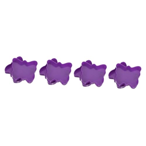 EXCEART 4 Sätze Strasssteine Bausätze Reize Diamant-kunstversiegelung Perlentablett Abgedeckte Tabletts Diamantplatte Strass-sortierbrett Perlensortierplatte Plastik Violett 2 Stücke * 4 von EXCEART