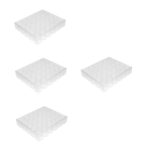 EXCEART 4 Stück Aufbewahrungsbox Für Reisperlen Organisation Veranstalter Ring Körbe Tabletts Kiste Zusammenklappbar Deckel Korb Würfel Karte Schmuck Dinge Behälter Plastik von EXCEART